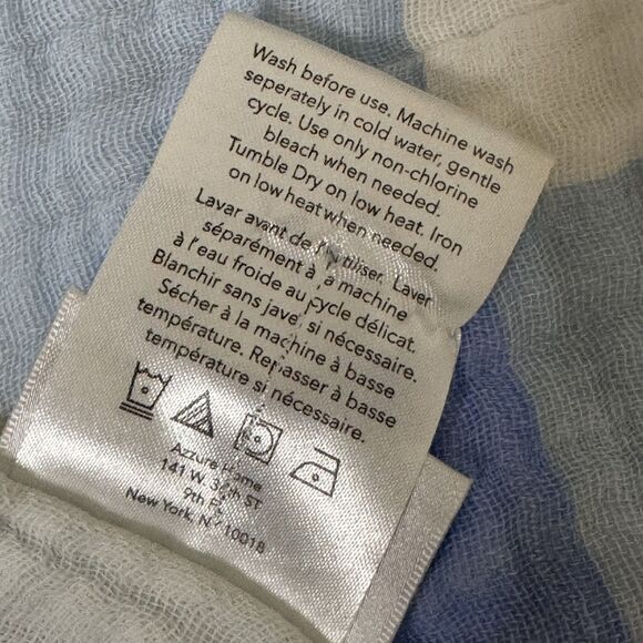 Lila & Jack Muslin Baby Blanket Swaddle Infant Nursery Plaid Blue White bv - Picture 4 of 4